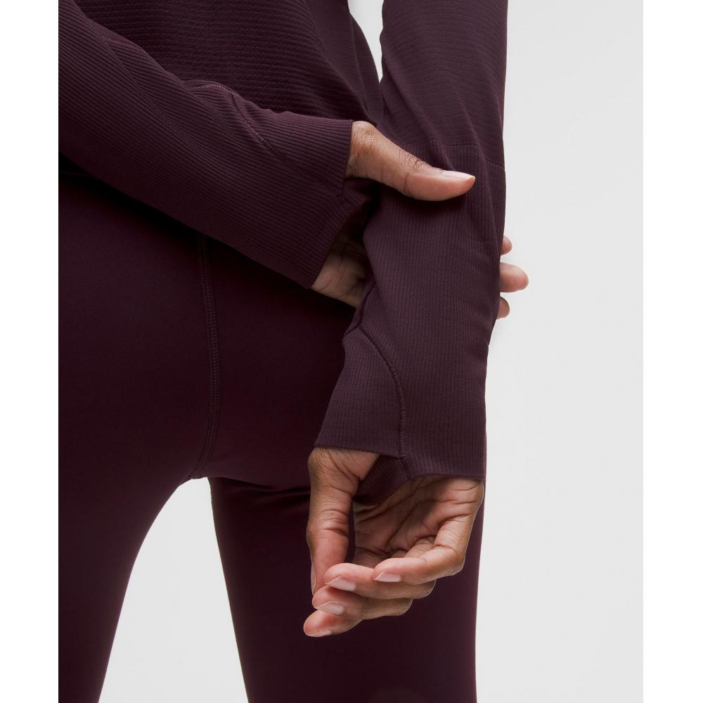 Lululemon Swiftly Tech Long Sleeve Shirt 2.0  Waist Length Black Plum Black Plum