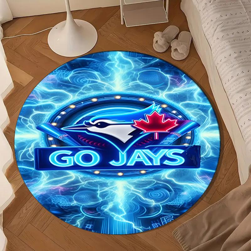 Blue Jays Baseball Season Round mat, Anti-slip Circle Carpet Chair rug For livingroom,Bedroom, doormat home decor Gift Christmas Gifts