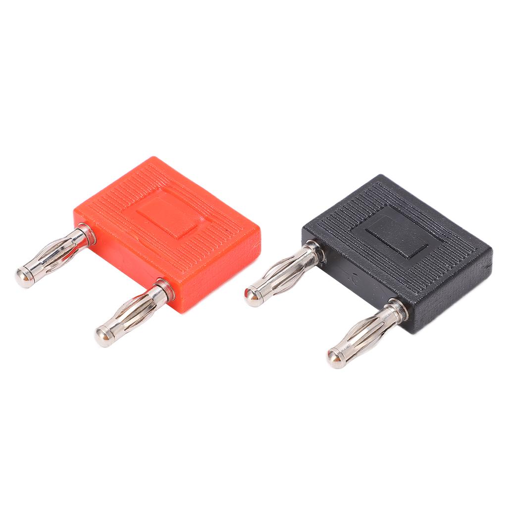 U37 4mm Double Row 4mm Banana Plug Connector 1 to 2 Adapter DIY Cable Connector 16mm Spacing