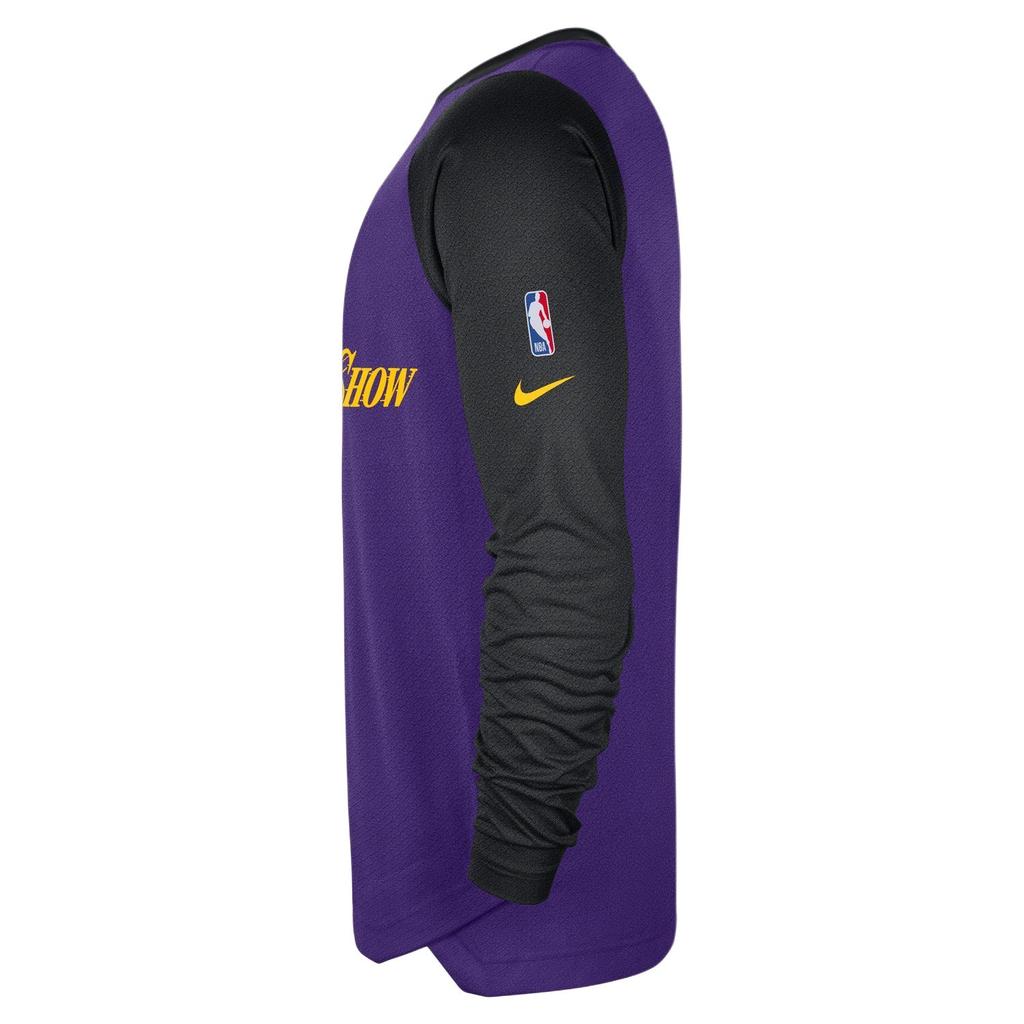 Nike Los Angeles Lakers NBA Dri-Fit Pregame Comfort Letter Long Sleeve T-Shirt Men Tops FZ0098-504