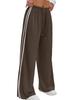Pantaloni da Yoga Larghi da Donna Stile Europeo-Americano con Coulisse e Fascia Laterale