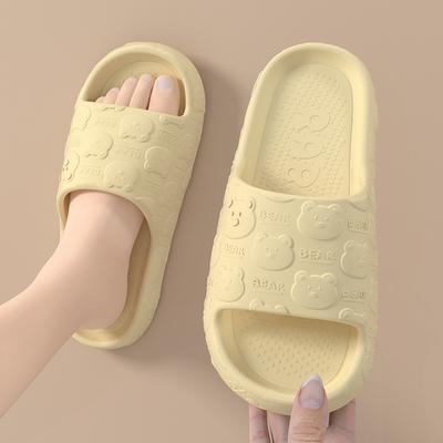 Bear Thick Bottom Does Not Include Shipping, Stepping On Shit Slippers Women's Summer Home Bathroom Bath Couple Home Slippers