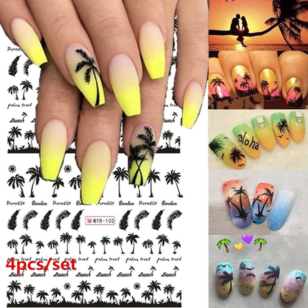 Buy Summer Palm Tree Sticker Ocean Wind Beach Coconut Nail Art Coconut Style Manicure Nail Sticker At Affordable Prices Free Shipping Real Reviews With Photos Joom