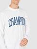 Champion Long Sleeve Crew Neck Graphic Logo Print Size M Men's T-Shirt, White, (C8-W421Z)