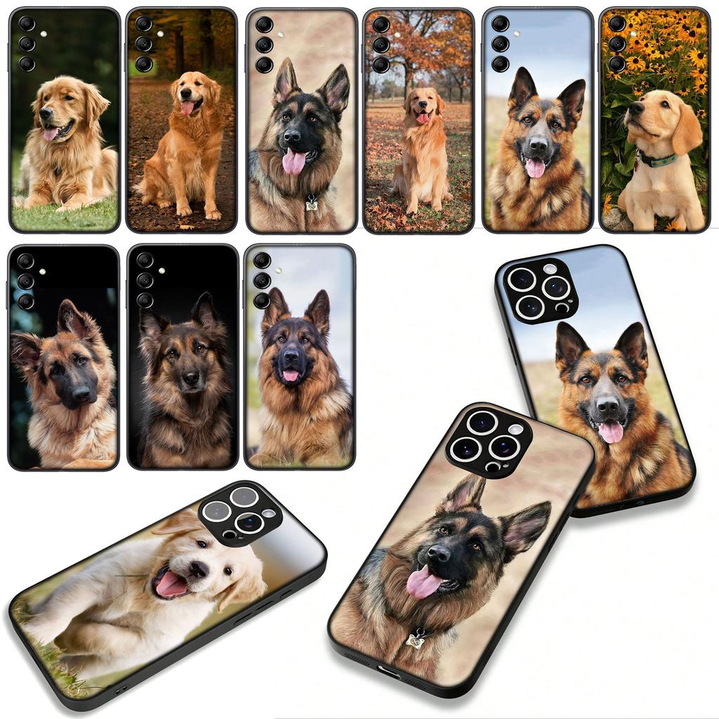 German Shepherd Dog Golden Retriever Phone Cover for Apple iPhone 17 16 11 Pro XS Max XR 6 7 8 Plus 16E SE 2020 Air 5 SE2 Case