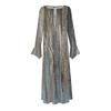 Mote Dame Casual Mote Ensfarget Lomme V-hals Genser Langermet Kjole