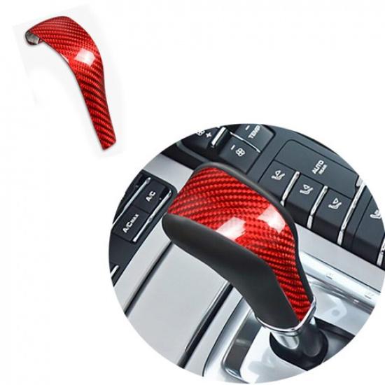Real Carbon Fiber Gear Shift Knob Cover Trim Fit for Porsche Cayenne 958 2011-17