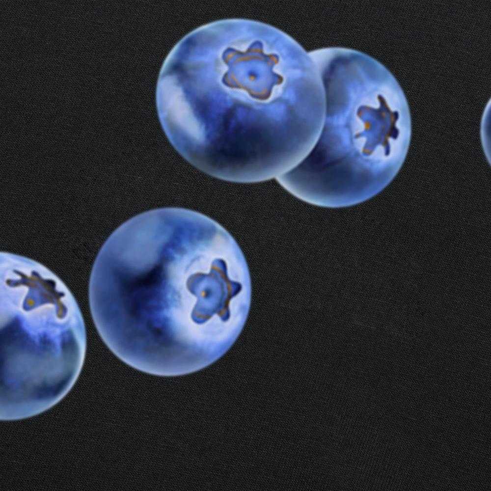 Y2k Kawaii Blueberries Graphic Printed Girly Summer Women Men Gothic Harajuku Tee Vintage T-shirt Emo Cotton Loose Blueberry Top