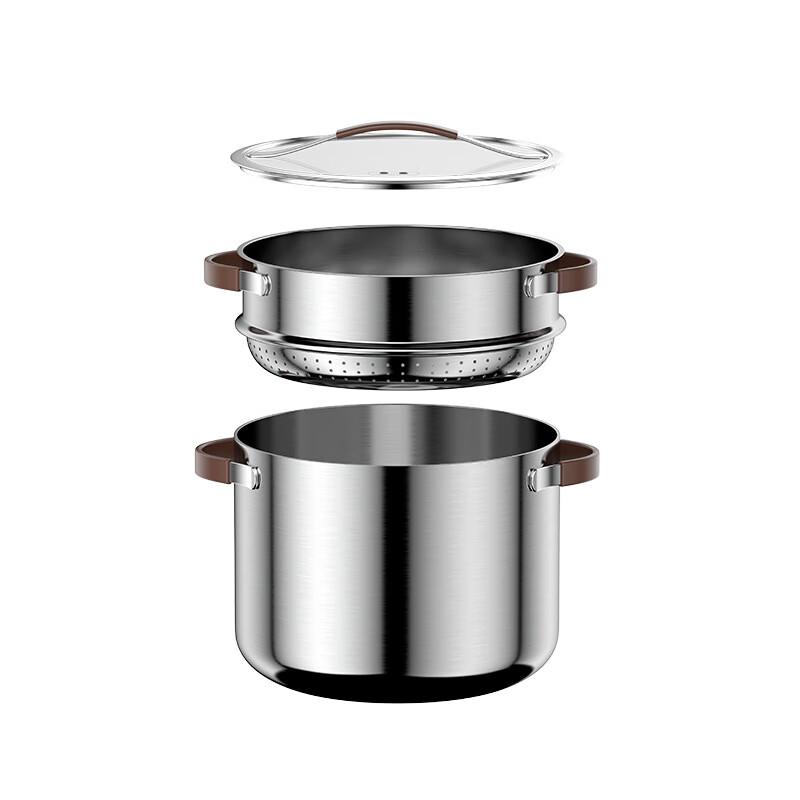 26CM Stainless Steel Steamer Soup Pot