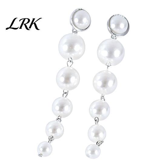 Face Slimming Earrings 1 Pair Women Earrings, Imitation Pearls Long French Style Luxurious Temperament Drop Lightweight Natural for Jewelry