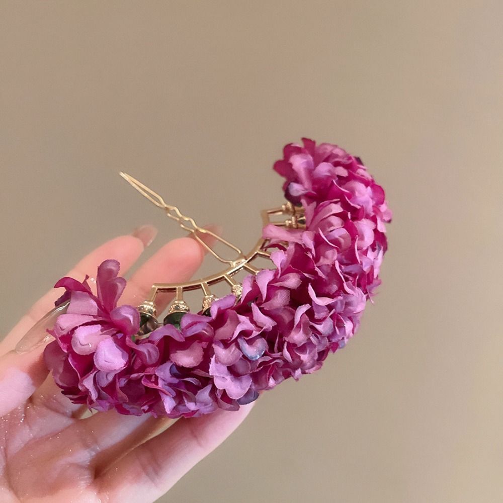 Bohemian Flower Hair Stick Sweet Thai Hairpin Headwear Chinese Style Side Clip Bridesmaid