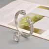 Retro Hollow Double-Headed Leopard Head Electroplated Bracelet - European & American Style, High-End Luxury, Light Feel