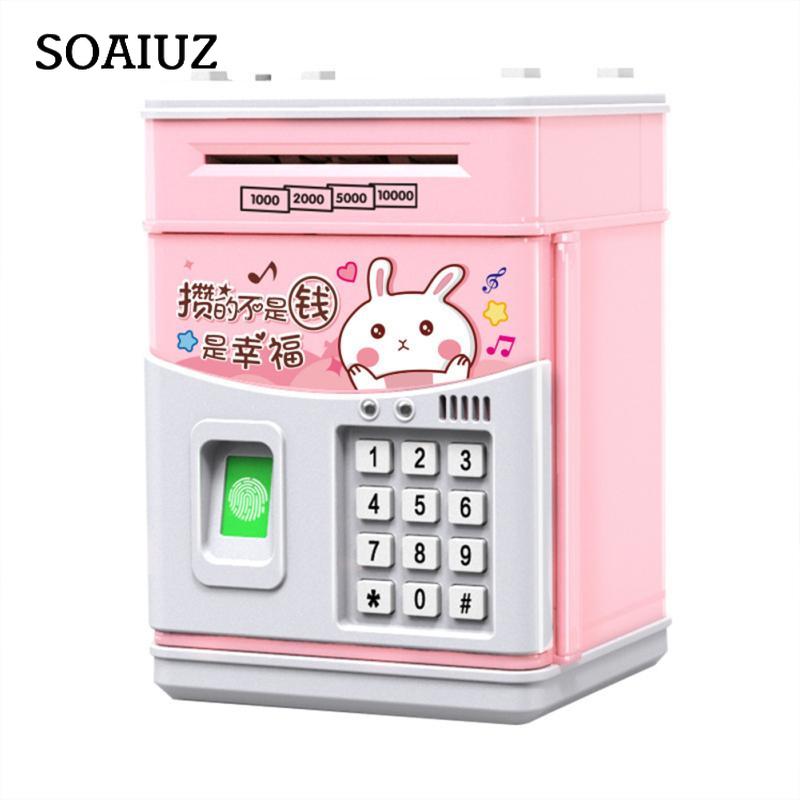 Simulation Smart Atm Piggy Bank Toys Password Fingerprint Piggy Bank Children Gifts