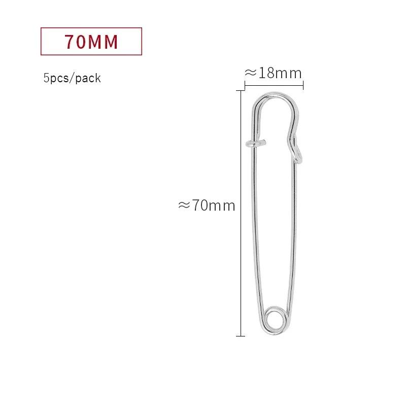 Havey Duty Large Safety Pins Metal Spring Lock Pin Fasteners for Brooch Making Needles Crafts Clothing
