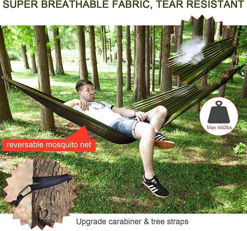 Mosquito Net, Hammock, Outdoor Park Picnic, Mosquito-proof Swing, Green Portable Hammock Children