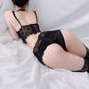 Asian new underwear sexy three-point garter lace bra set body sculpting sexy set