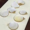 10Pcs, Summer Marine Style White Natural Shell Mother of Pearl Zinc Alloy Pendant Charms for Jewelry Making DIY Necklace Accessories, Women Men Craft