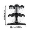 Rotating Seasoning Rack 12-Jar Seasoning Storage Holder Kitchen Condiment Organizer for Cabinet Restaurant Pantry Countertop