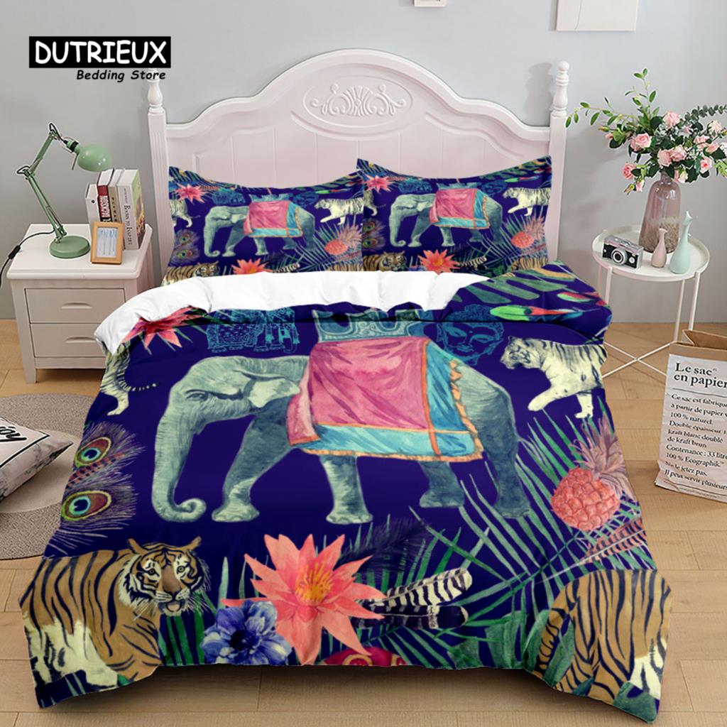 Sharks Underwater Duvet Cover Set, Fashion Bedding Set, Soft Comfortable Breathable Duvet Cover, For Bedroom Guest Room Decor