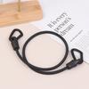 2Pcs D-Type Plastic Hooks with Elastic Bungee Shock Cord Strap for Car Luggage Tent Kayak Boat Canoe Bikes - Tie Down Strap Set