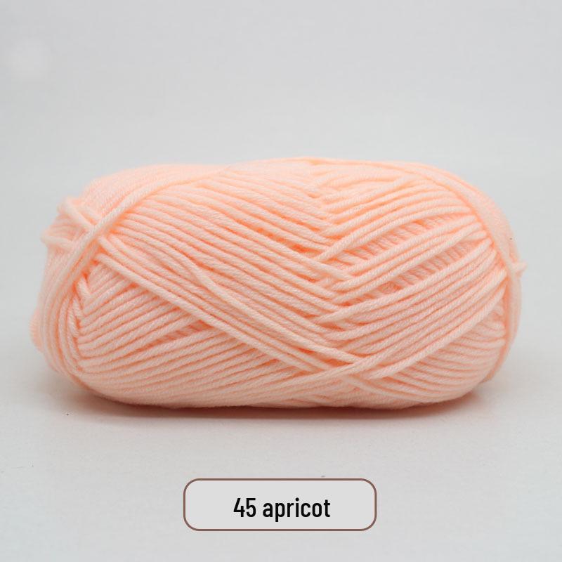 5-Strand Milk Cotton Yarn Scarf & Hand-Knitted Hat Yarn - Baby Soft, Medium Thickness, Free Shipping