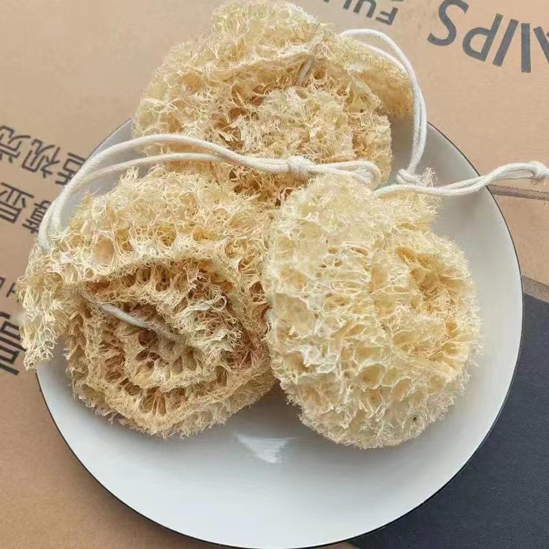 HOMZY 1pcs Natural Loofah Sponge Multi-purpose Cleaning Tool for Kitchen Bathroom Scrubber for Daily Cleansing Wash Body Scrubber Spa