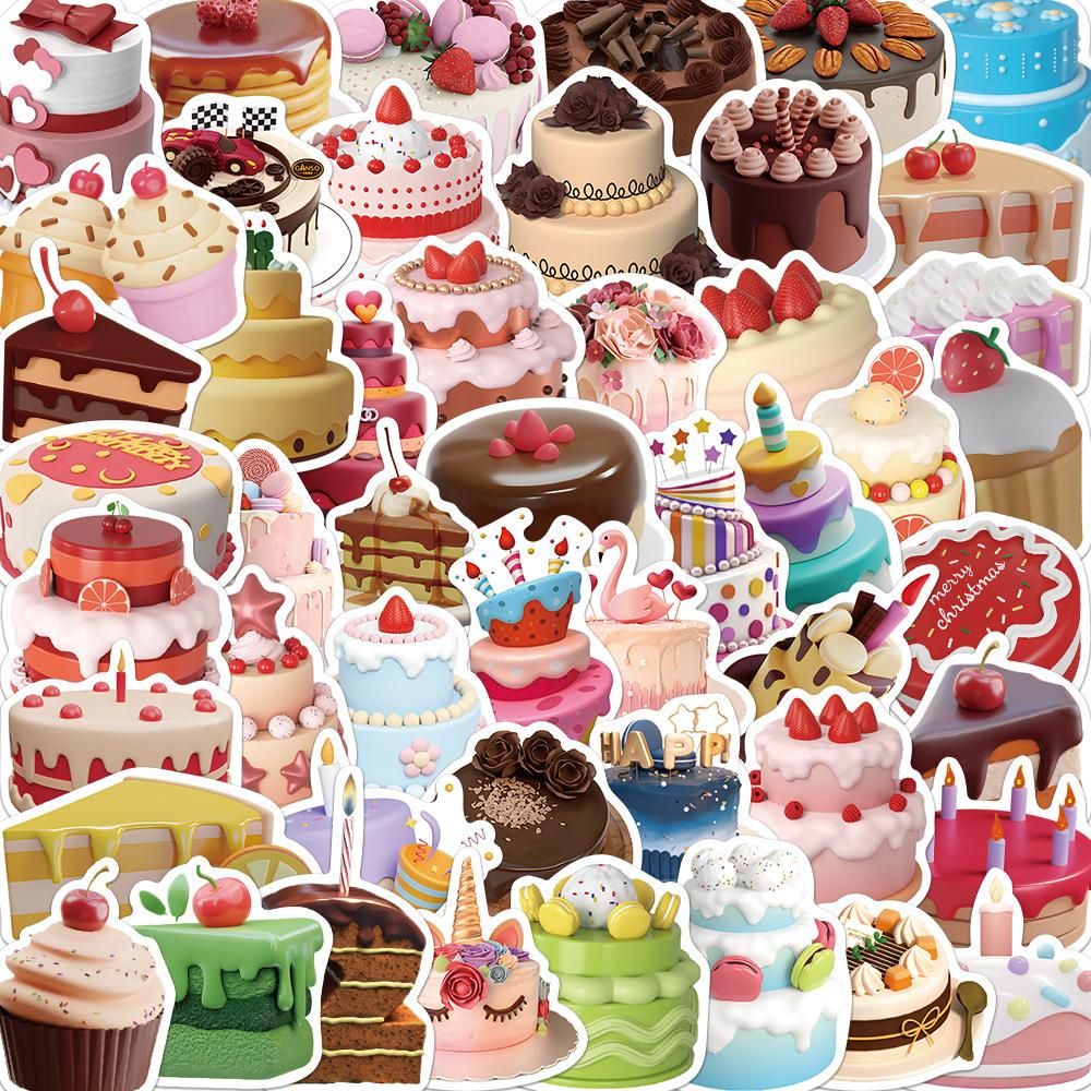 50 Cartoon Ins Style Milk Cookies Doodle Stickers Decorative Suitcase Water Cup Guitar Waterproof DIY