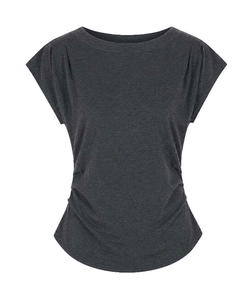TVIEW Shirred Back Drape T-Shirt_V6B-Cts020