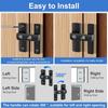 91°/181° Luminous Door Buckle Bolt  Metal Hasp Latches Barn Sliding Door Swivel Slug Latch Lock for Bedroom,Garage,Shed,Cabinet