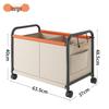 Multifunctional Children's Toy Storage Trolley with Wheels