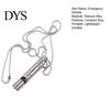 Personal Safety Device Titanium Alloy Emergency Whistle High-decibel Sound Compact Size Keychain Portable Survival with Neck Chain Mini