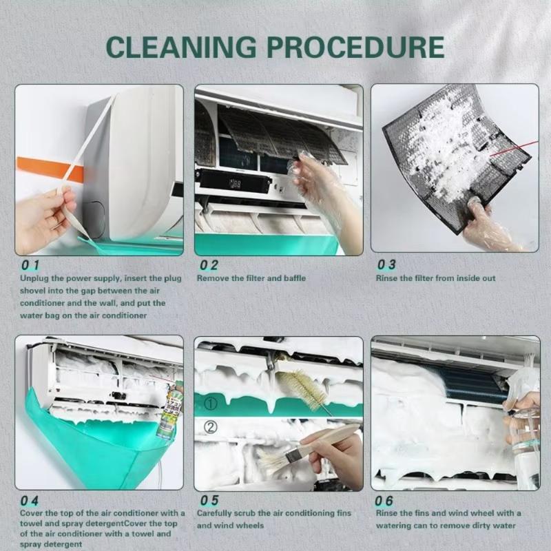 Leak Proof Air Conditioner Cleaning Kit Complete Full Set for Effective Indoor AC Unit Cleaning at Home or Office
