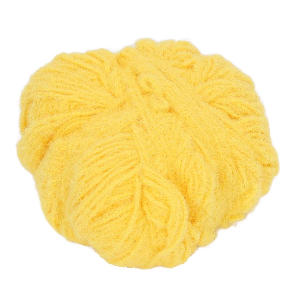 Yellow Wool Yarn DIY Knitting Doll Extensibility Wool Knitting Yarn Soft Cotton Wool Yarn for