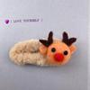 New Fluffy Reindeer & Mittens Hair Clips - Cute Wool Felt BB Clips for Autumn & Winter