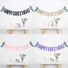 Mori Style Pearlescent Happy Birthday Banner Decoration