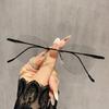 Photosensitive Color-changing Frameless Myopia Eyeglasses Ultralight Metal Glasses Women Men Oversized Eyeglasses for Myopia