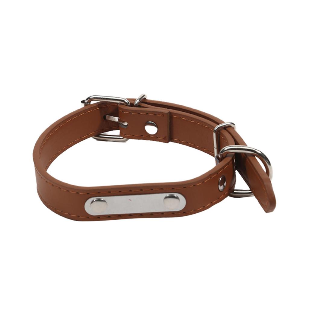 Dog Collar Adjustable Anti-lost Solid PU Puppy Kitten Collar Necklace For Small Medium Large Dogs Puppys Cats Pet Supplies