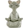 Cat Whimsical Buddha Figurine Meditation Yoga Collectible Home Decor Lover Gifts