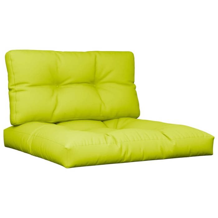 VidaXL Pallet Cushions Set of 2 Bright Green Fabric 360722