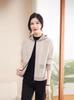 Stylish Autumn Hooded Cardigan for Middle-Aged Women – Age-Defying Knit Sweater Set for Spring and Fall