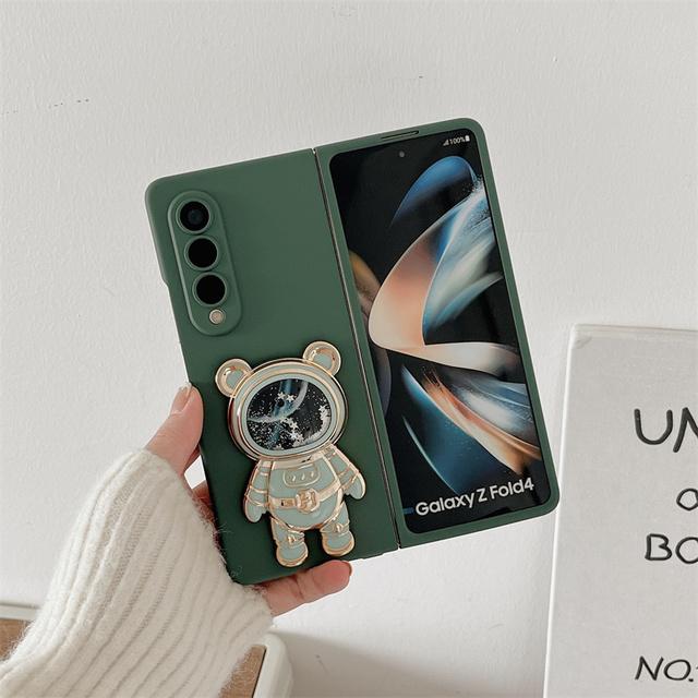 Pro Samsung Galaxy Z Fold 4 Pouzdro na mobilní telefon Cute Space Astronaut Bracket Stand Z Fold 3 2 Cover
