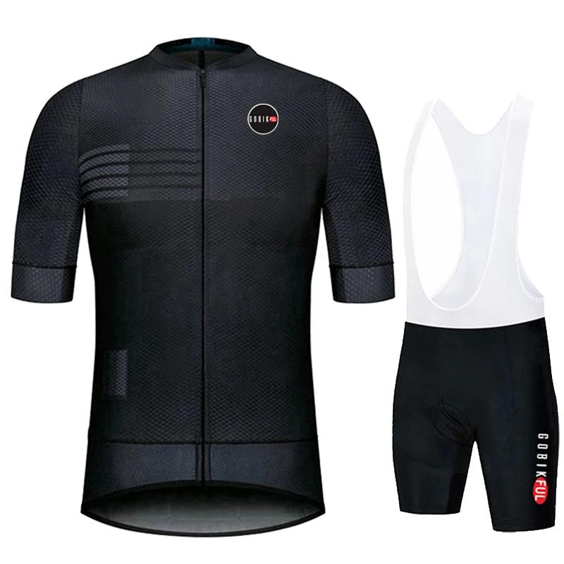 2026 Gobikful Set Maglia Ciclismo Uomo Abbigliamento Estivo Ciclismo Magliette Bici da Strada Completo Pantaloncini con Bretelle Bici MTB Ropa Ciclismo Maglia