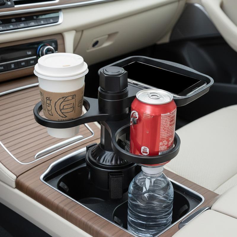 3-in-1 Multi-Functional 360° Rotation Practical Interior Accessorie Car Cup Holder Tray Multi-Purpose Adjustable Cup Holder Base