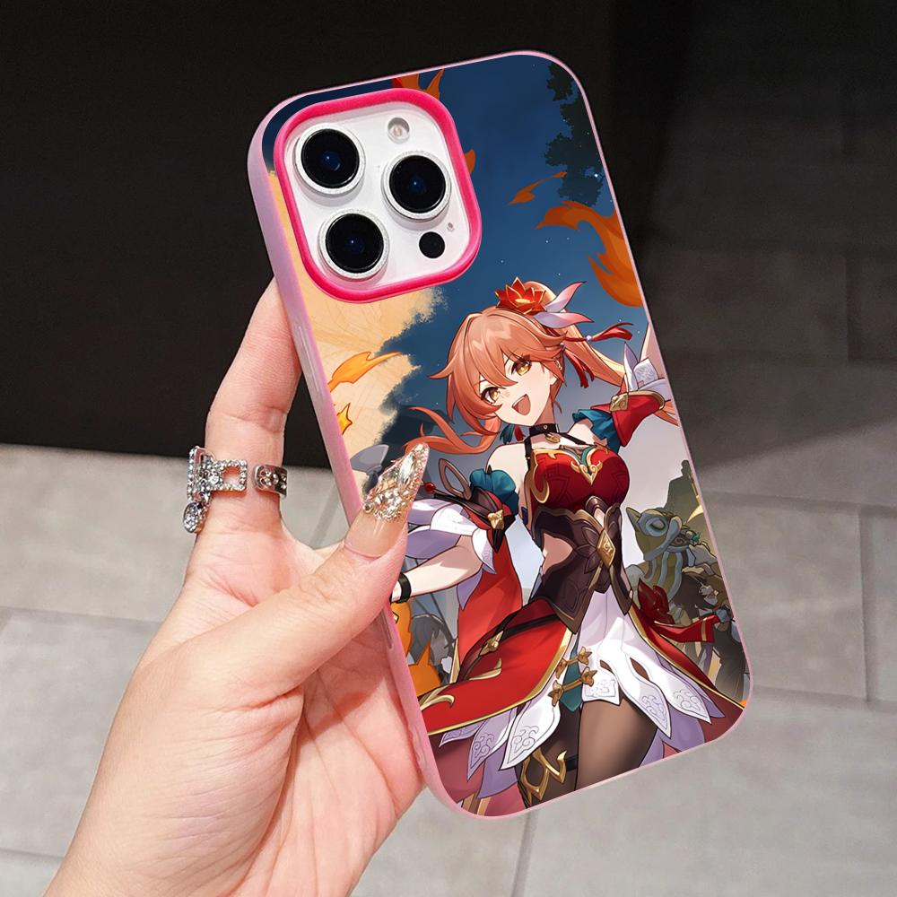 

HSR Guinaifen Jelly Double layer Rose Red Mobile Phone Case for iPhone 17 16 15 14 13 12 11 Air Pro Max Plus Protective iPhone 16 Pro