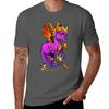 Purple Dragon With Green Orb Ima863 Tshirt Big Size Short Sleeve Casual Top