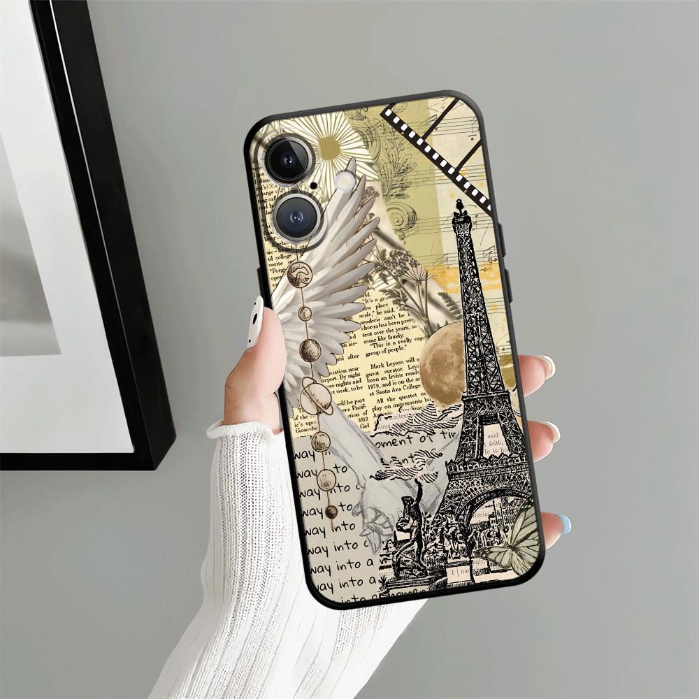 

Case for iPhone 17Air 7 8 15 16 14 Plus 13 12 11 17 Pro Max XR XS Max Black Soft Phone Cover Creative Retro Art iPhone17
