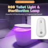 RGB Color Changing Toilet Lid Sanitizer Automatic UV Sterilization Toilet Sensor Light  Travel
