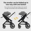 Poussette 3 en 1 Bébé Combinée Siège-Auto Nacelle Trio Réversible Réglable Haute Qualité Roues increvables Canne.NOIR
