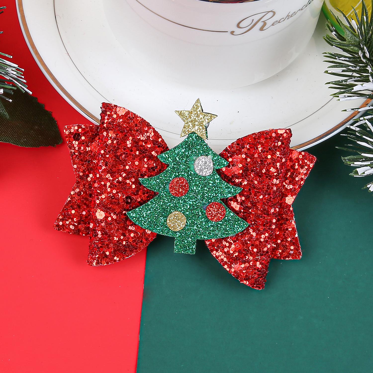 

Милые детские рождественские банты для волос для девочек с заколками, заколка для волос с лосем, заколки с Санта-Клаусом, детские аксессуары для волос для рождественской вечеринки