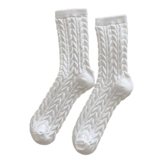 Fuzzy Winter Crew Socks Women Fluffy Warm Thick Socks Breathable Winter Sleep Socks for Indoor Lounging Outdoor Wear